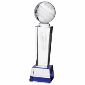 Tribute Cricket Crystal Award Trophy HQ