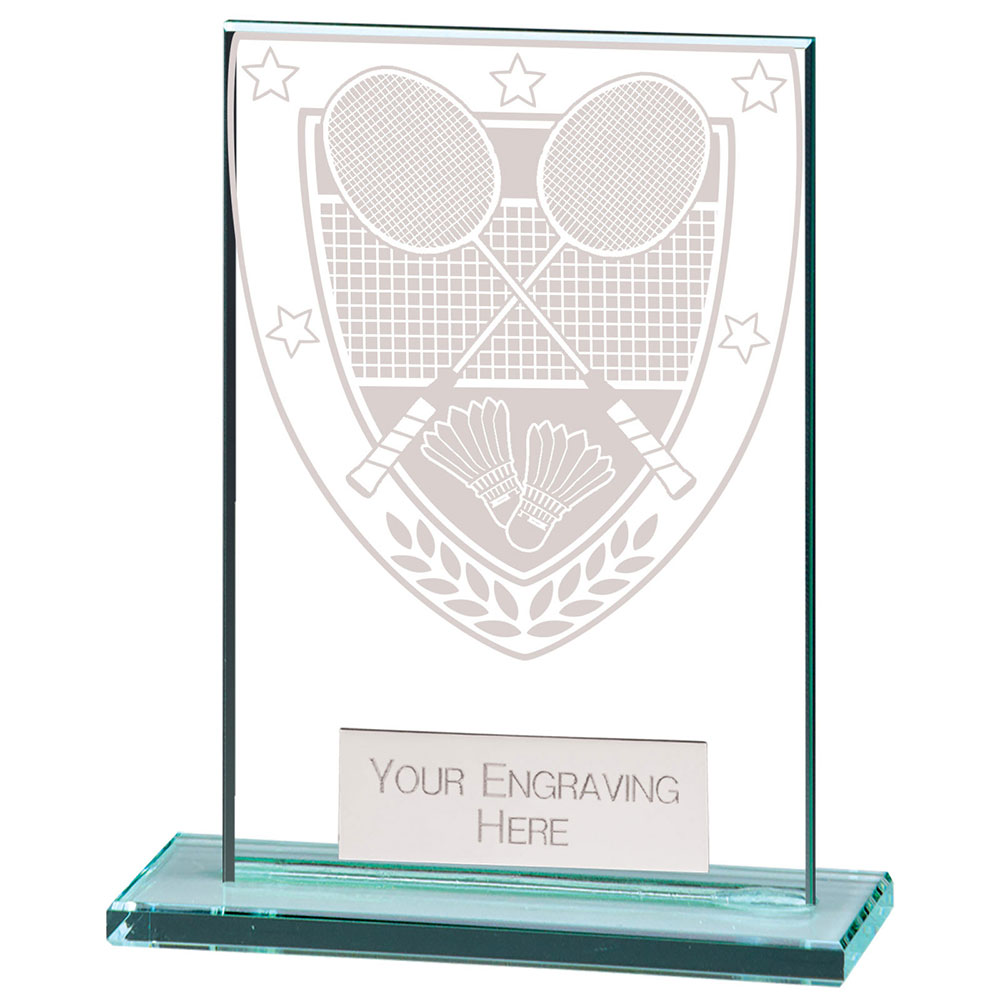 Millennium Badminton Jade Glass Award Trophy HQ Millennium Badminton Jade Glass Award Trophy HQ
