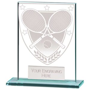 Millennium Tennis Jade Glass Award Millennium Tennis Jade Glass Award Trophy HQ