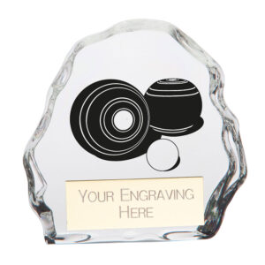 Mystique Lawn Bowls Glass Award Trophy HQ