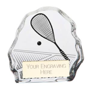 Mystique Squash Glass Award Trophy HQ