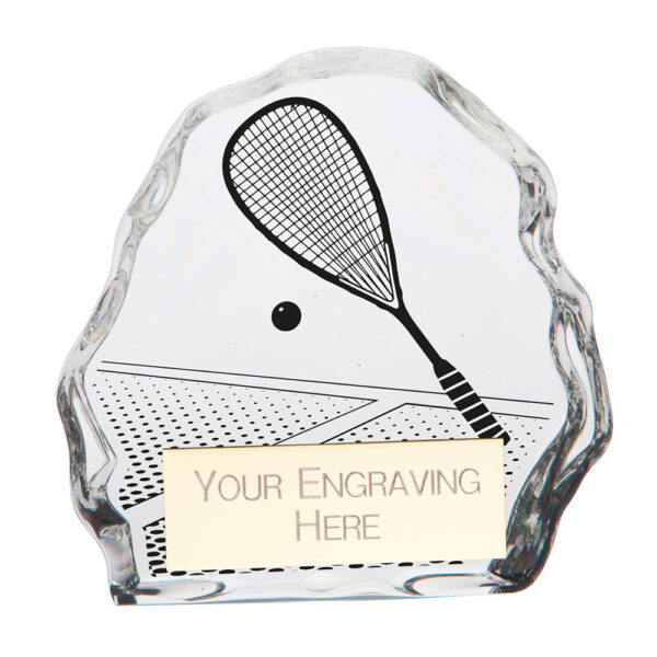 Mystique Squash Glass Award Trophy HQ