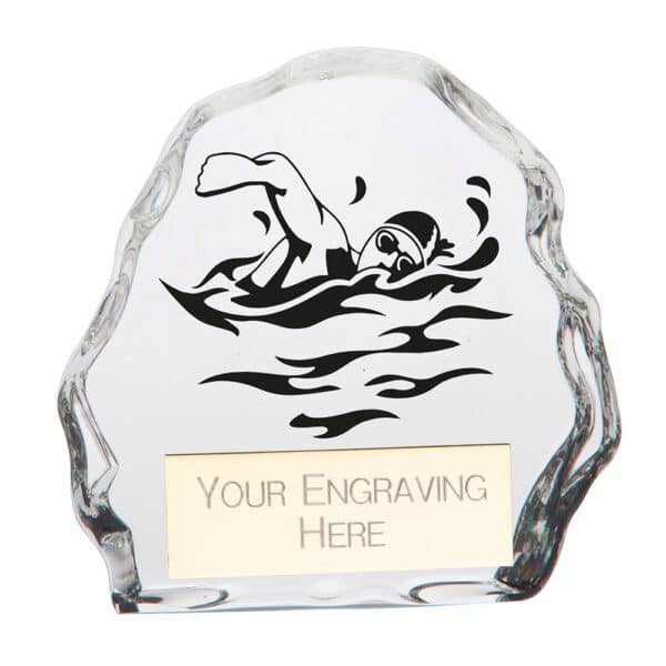 Mystique Swimming Glass Award Trophy HQ