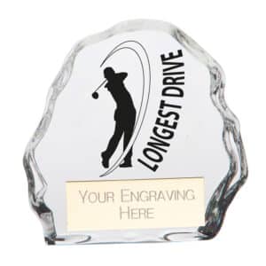 Mystique Longest Drive Glass Award Trophy HQ