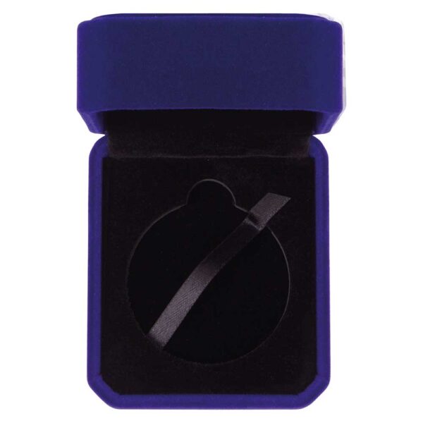 Aspire Blue Velour Medal Box 50mm Trophy HQ