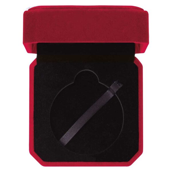 Aspire Red Velour Medal Box 60mm Trophy HQ