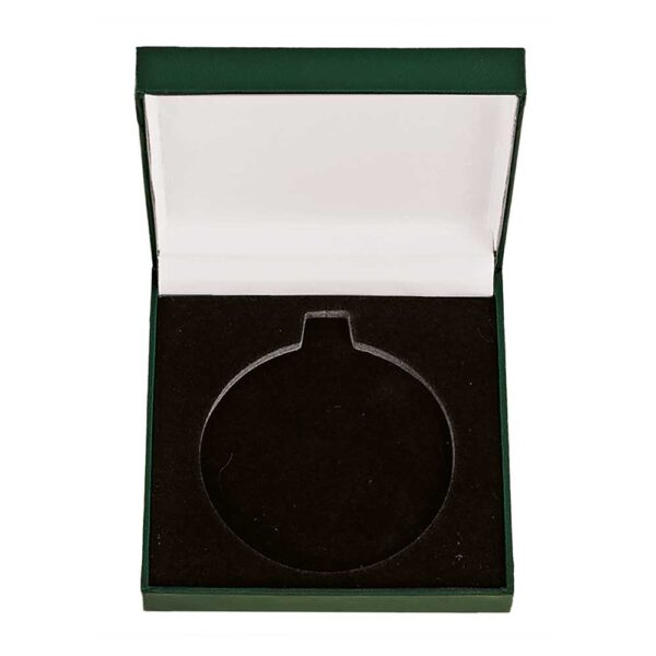White Leatherette Medal Box 50mm Trophy HQ