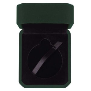 Aspire Green Velour Medal Box 50mm Trophy HQ
