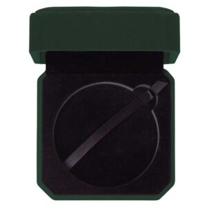 Aspire Green Velour Medal Box 70mm Trophy HQ