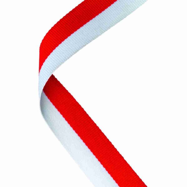 Red and White Medal Ribbon Trophy HQ