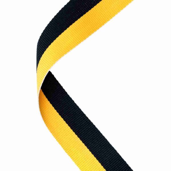 Black and Yellow Medal Ribbon Trophy HQ
