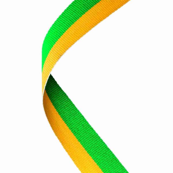 Green and Yellow Medal Ribbon Trophy HQ