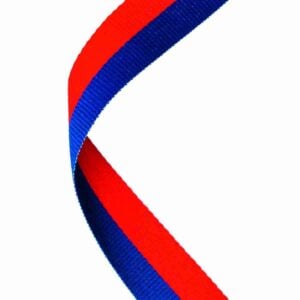 Royal Blue and Red Medal Ribbon Trophy HQ