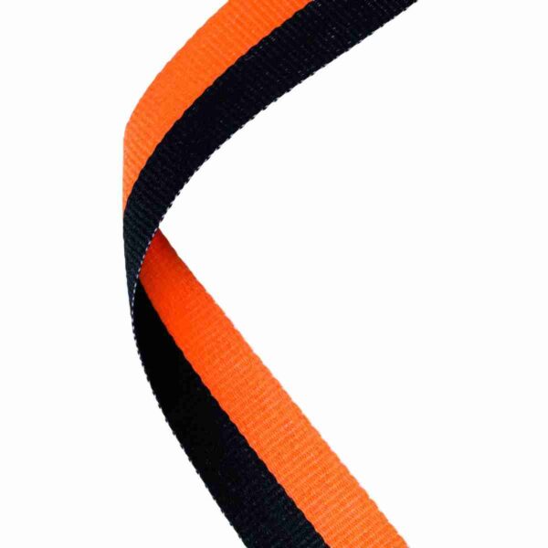 Black and Orange Medal Ribbon Trophy HQ
