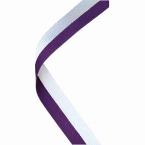 Purple and White Medal Ribbon Trophy HQ