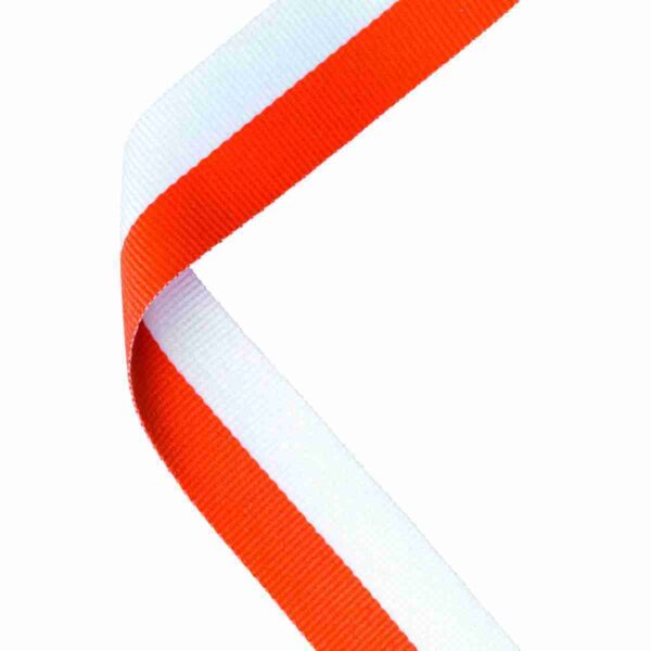 Orange and White Medal Ribbon Trophy HQ