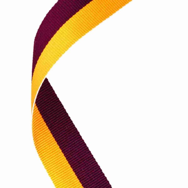 Maroon and Yellow Medal Ribbon Trophy HQ
