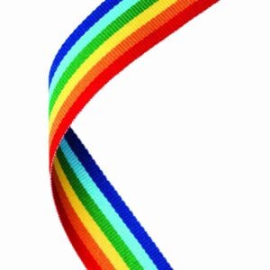 Rainbow Medal Ribbon Trophy HQ