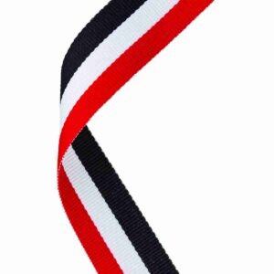 Red White and Black Medal Ribbon Trophy HQ