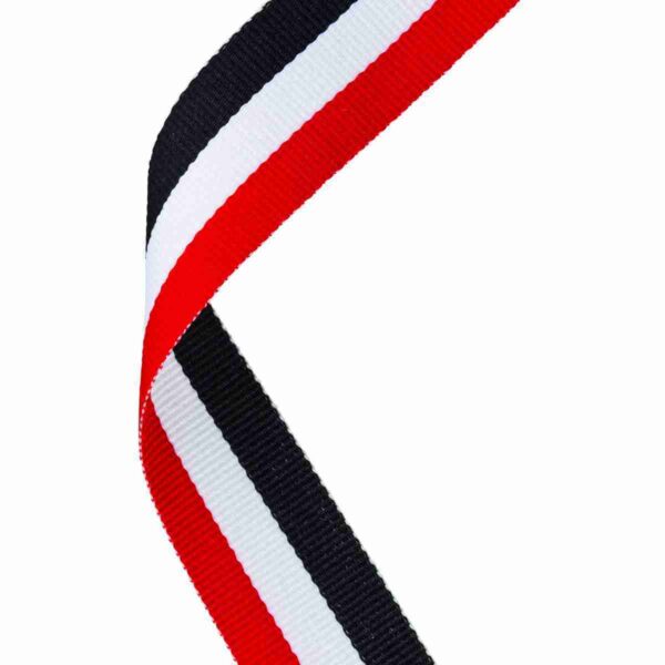 Red White and Black Medal Ribbon Trophy HQ