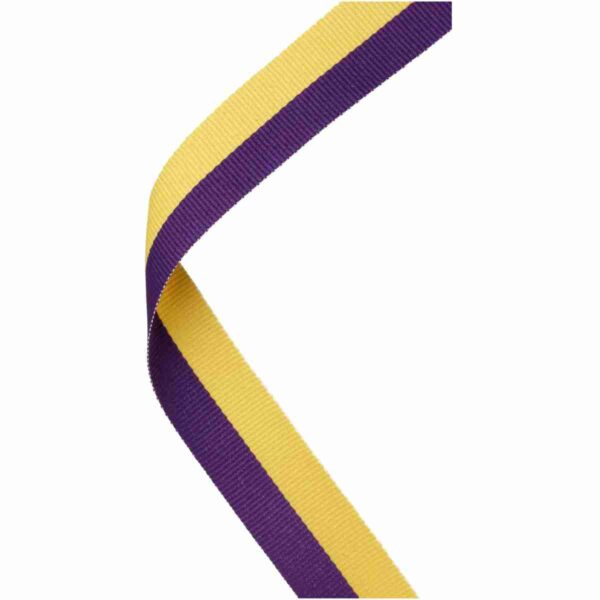 Purple and Yellow Medal Ribbon Trophy HQ