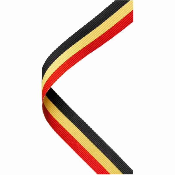 Red Yellow and Black Medal Ribbon Trophy HQ