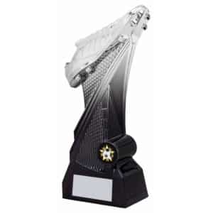 Velocity Football Trophy Silver and Black Trophy HQ