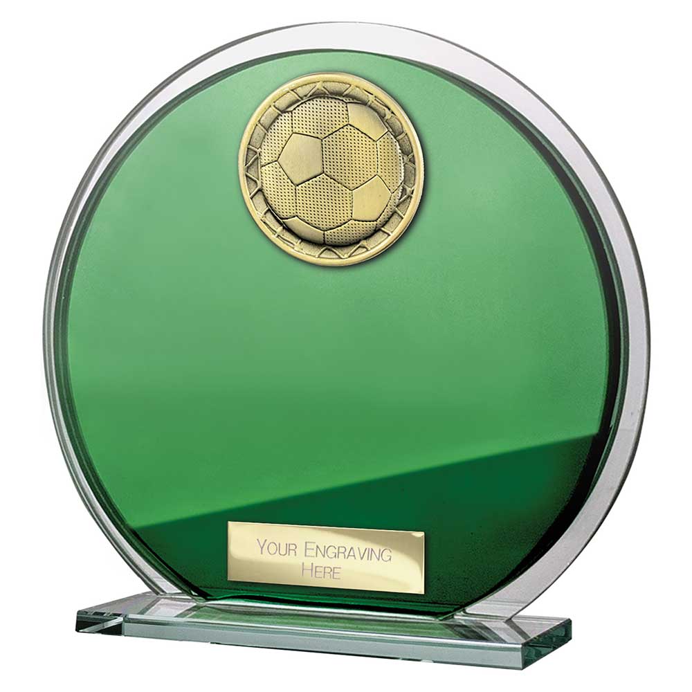 Seismic Superstar Football Circle Award Green and Silver Seismic Superstar Football Circle Award Green and Silver Trophy HQ 4