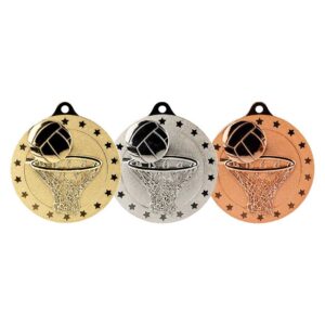 Cascade Stars Netball 50mm Medal Cascade Stars Netball 50mm Medal Trophy HQ 2