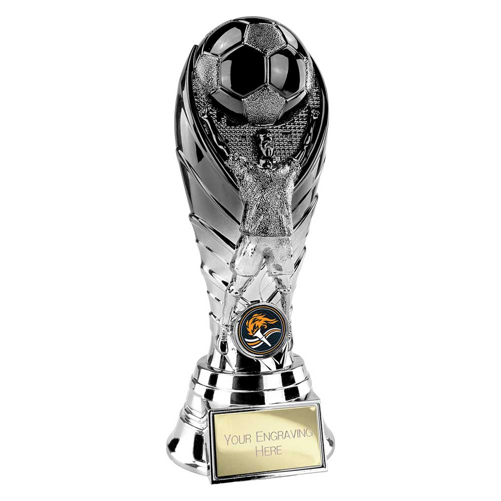 The Winning Goal Football Trophy Black and Gunmetal The Winning Goal Football Trophy Black and Gunmetal Trophy HQ 3