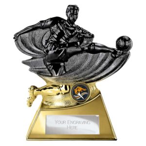 Power Strike Football Trophy Black and Gold Power Strike Football Trophy Black and Gold Trophy HQ 1