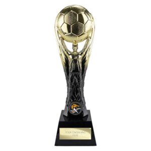 The Winning Goal Football Trophy Black and Gold The Winning Goal Football Trophy Black and Gold Trophy HQ 1