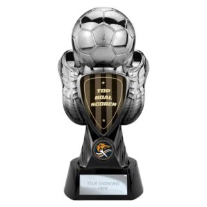 Tournament Top Goal Scorer Trophy Black and Gunmetal Tournament Top Goal Scorer Trophy Black and Gunmetal