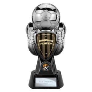 Tournament Coaches Player Trophy Black and Gunmetal Tournament Coaches Player Trophy Black and Gunmetal