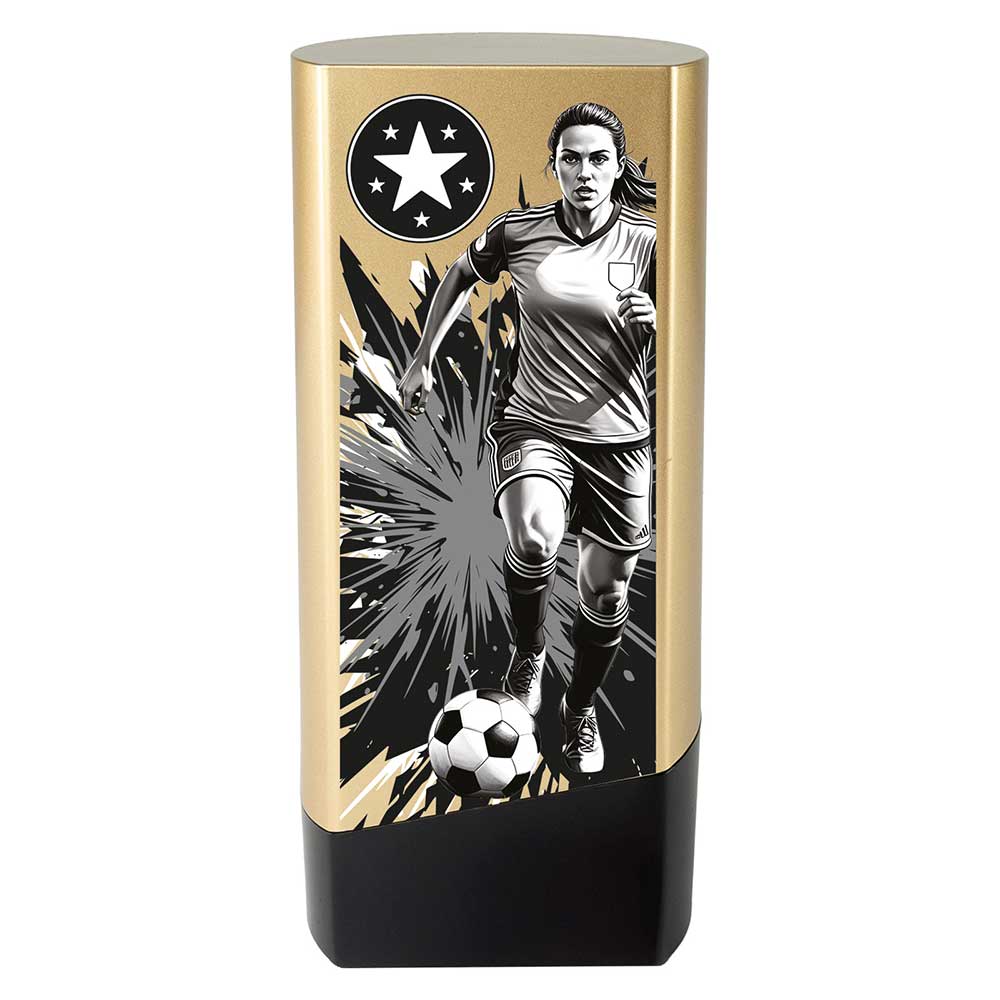 Prime Ladies Football Trophy Gold and Black Prime Ladies Football Trophy Gold and Black Trophy HQ 1