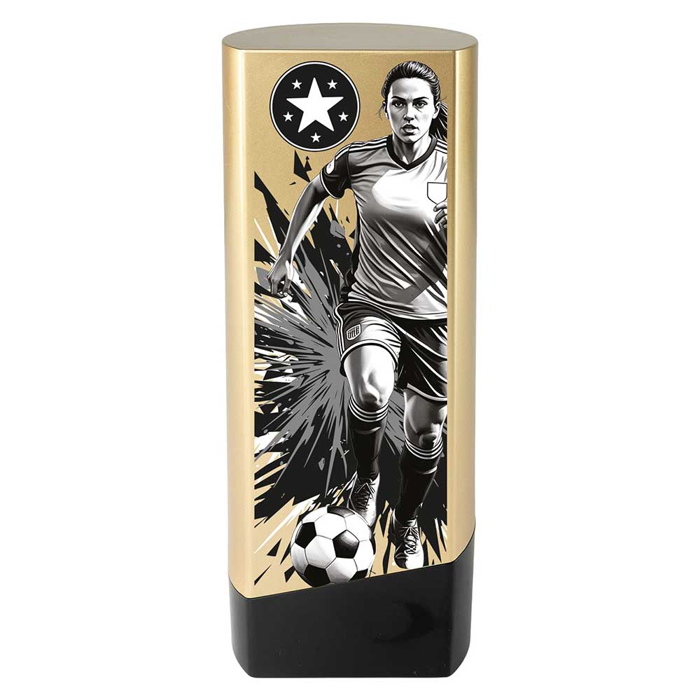 Prime Ladies Football Trophy Gold and Black Prime Ladies Football Trophy Gold and Black Trophy HQ 3