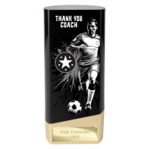 Prime Thank you coach Trophy Black and Gold Prime Thank you coach Trophy Black and Gold