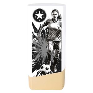 Prime Ladies Football Trophy White and Gold Trophy HQ 1