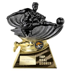 Power Strike Football Top Scorer Trophy Black and Gold Power Strike Football Top Scorer Trophy Black and Gold