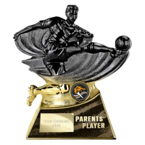 Power Strike Football Parents Player Trophy Black and Gold Power Strike Football Parents Player Trophy Black and Gold