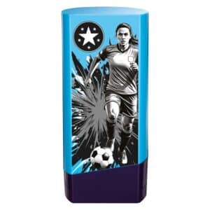 Prime Ladies Football Trophy Blue and Purple Trophy HQ 1