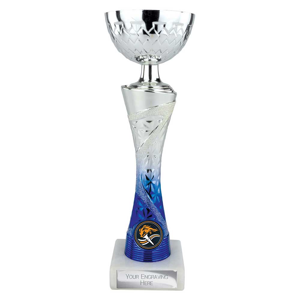 Vigour Trophy Cup Silver and Blue Vigour Trophy Cup Silver and Blue Trophy HQ 1