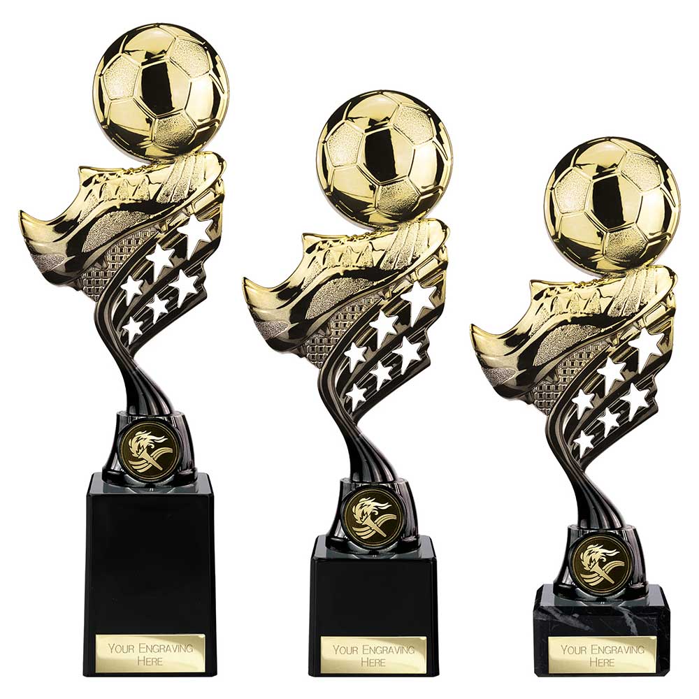 Innov8 Football Trophy Black and Gold Innov8 Football Trophy Black and Gold Trophy HQ 2