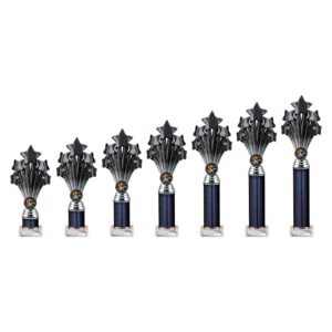 5 Star Multi Award Tube Trophy Black and Silver 5 Star Multi Award Tube Trophy Black and Silver Trophy HQ 2