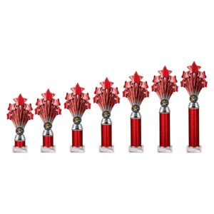 5 Star Multi Award Tube Trophy Red and Silver 5 Star Multi Award Tube Trophy Red and Silver Trophy HQ 2