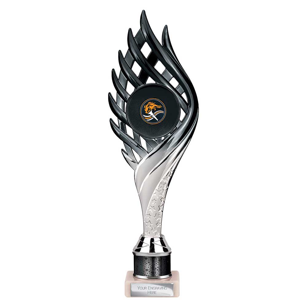 Wildfire Multi Award Tube Trophy Black and Silver Wildfire Multi Award Tube Trophy Black and Silver Trophy HQ 1