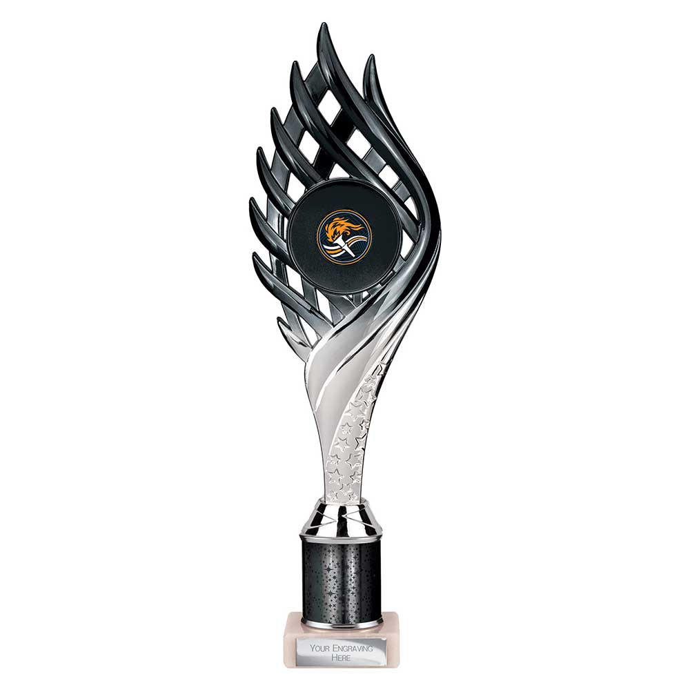 Wildfire Multi Award Tube Trophy Black and Silver Wildfire Multi Award Tube Trophy Black and Silver Trophy HQ 3