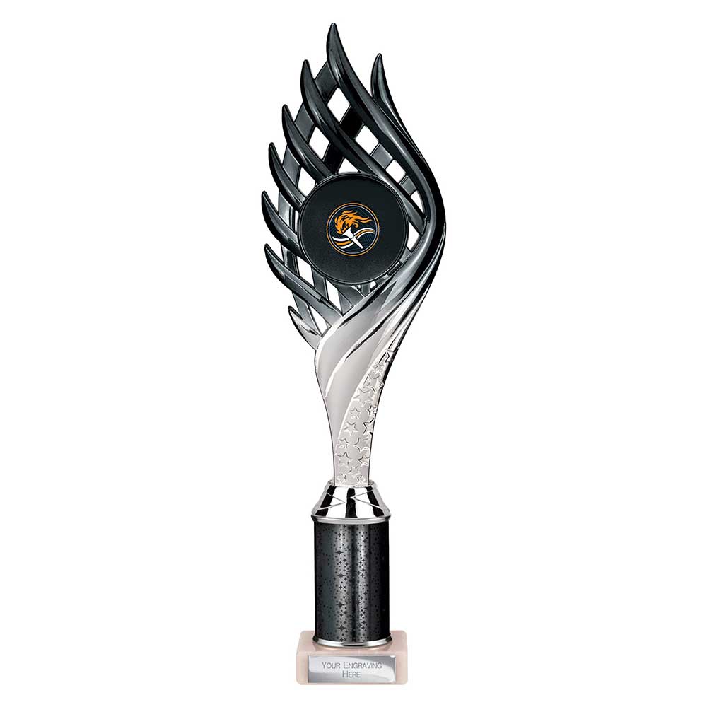 Wildfire Multi Award Tube Trophy Black and Silver Wildfire Multi Award Tube Trophy Black and Silver Trophy HQ 4