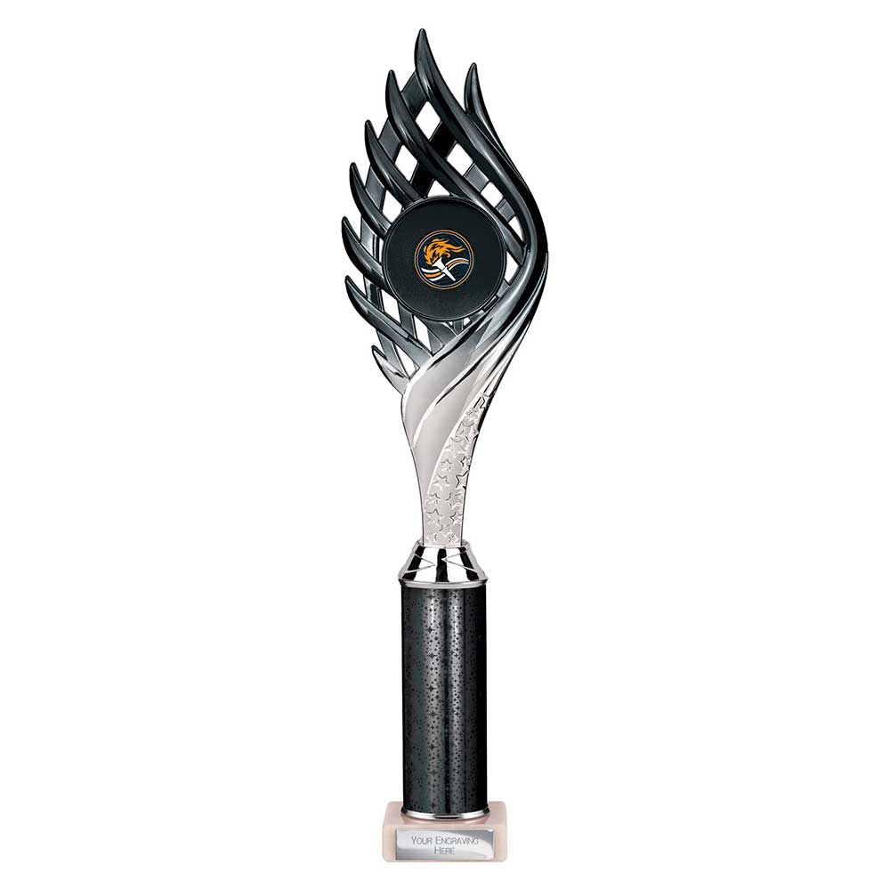 Wildfire Multi Award Tube Trophy Black and Silver Wildfire Multi Award Tube Trophy Black and Silver Trophy HQ 6