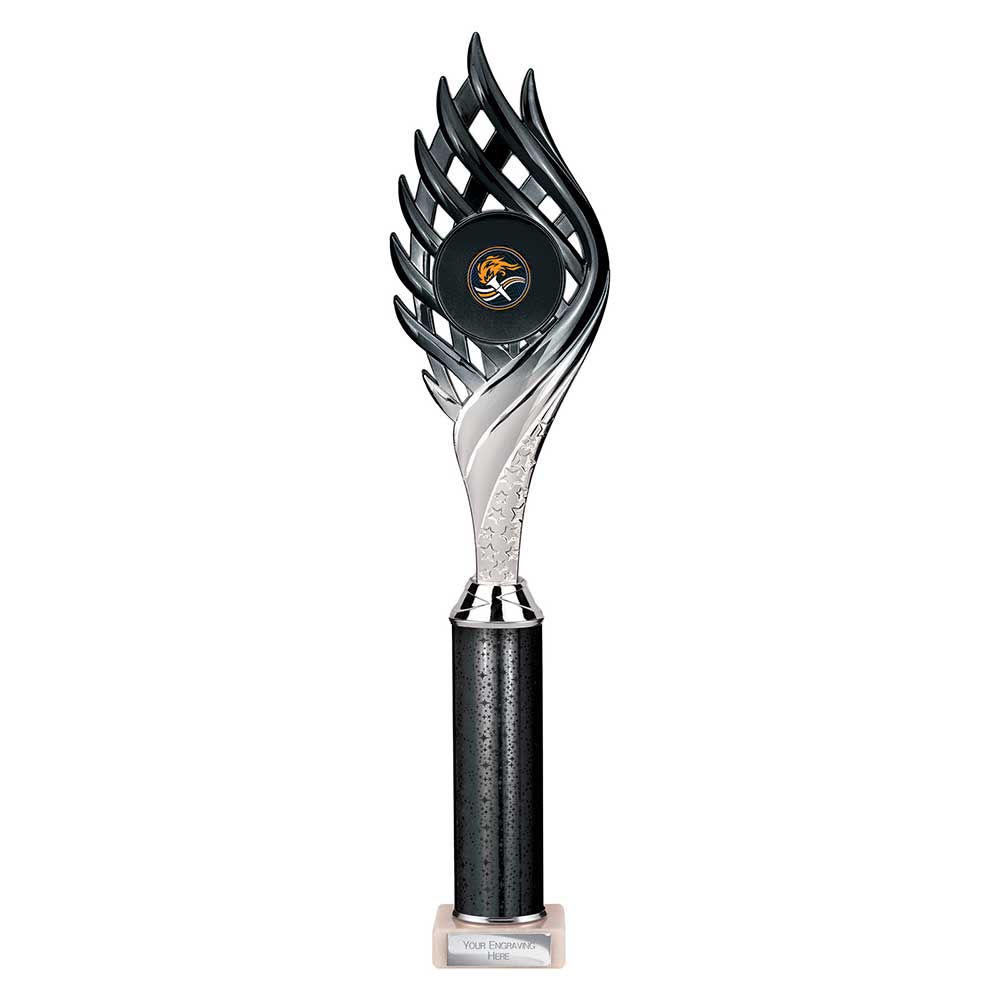 Wildfire Multi Award Tube Trophy Black and Silver Wildfire Multi Award Tube Trophy Black and Silver Trophy HQ 7